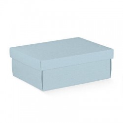 SCATOLA EASY F/COPERCHIO 34x25x12cm FIBRA AZZURRO