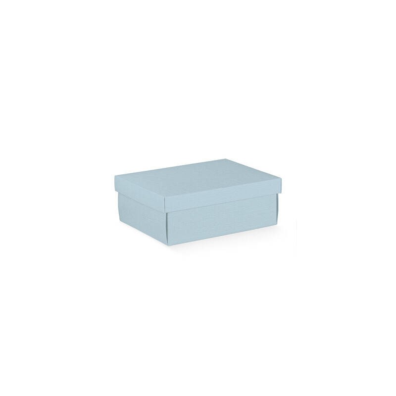 SCATOLA EASY F/COPERCHIO 34x25x12cm FIBRA AZZURRO