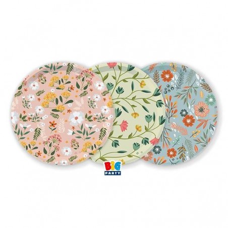 PIATTI ø18 SPRING FLOWERS 6pz ass.ti