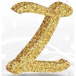 LETTERA POLISTIROLO FANTASY GLITTER ORO 7cm Z