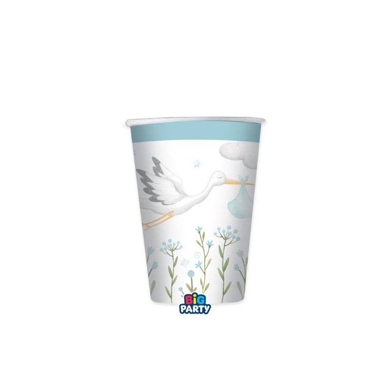 BICCHIERI 250cc WELCOME LITTLE ONE AZZURRO 6pz
