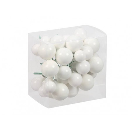 PALLINE CON FILO ø20/25/30mm BIANCO OPACO 6pz