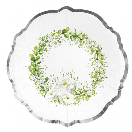 PIATTI LIBERTY 27cm WEDDING IN GREEN 8pz