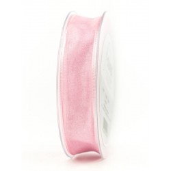NASTRO TESSUTO CHIFFON mm40x20mt ROSA CHIARO