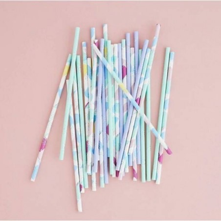 CANNUCCE IN CARTA COLORI PASTELLO