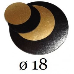 DISCHI CARTONE ORO/NERO LISCI 2400gr/mq ø18 10kg