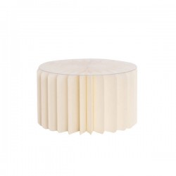 COLONNA ALZATA IN CARTA 180gr ø20 x h.12cm AVORIO con TOP IN PVC TRASPARENTE
