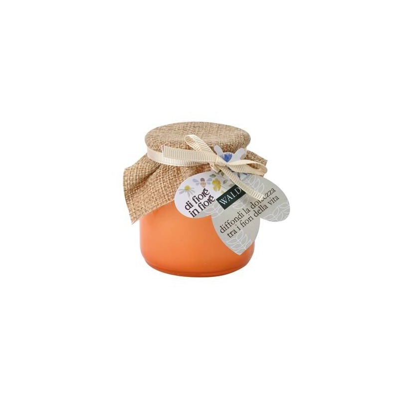 CANDELA VETRO ARANCIO ø7x7,5cm - FRUTTI ROSSI