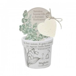 VASETTO MUGHETTO CON CARTA PIANTABILE ø8x7cm