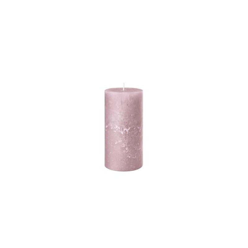 CANDELA MOCCOLO RUSTIC SAFE 8x6cm ROSA ANTICO