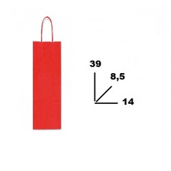 BORSA CARTA COLOR BOTTIGLIA MIS.14+8,5x39cm ROSSO 723