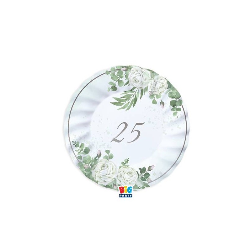 PIATTI ø20cm 25°ANNIVERSARIO EUCALIPTO 6pz