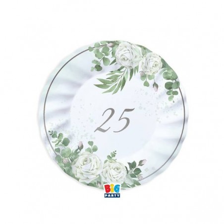 PIATTI ø20cm 25°ANNIVERSARIO EUCALIPTO 6pz