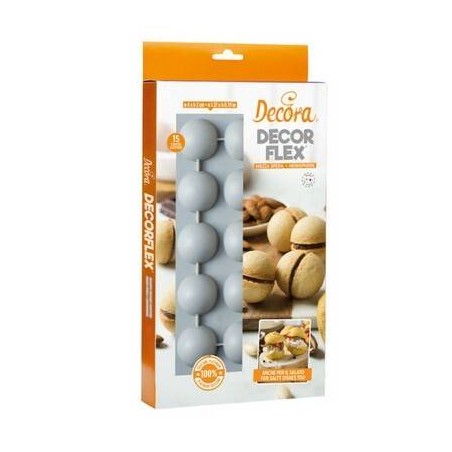 STAMPO SILICONE 15 MEZZA SFERA ø40x20h mm DECORA
