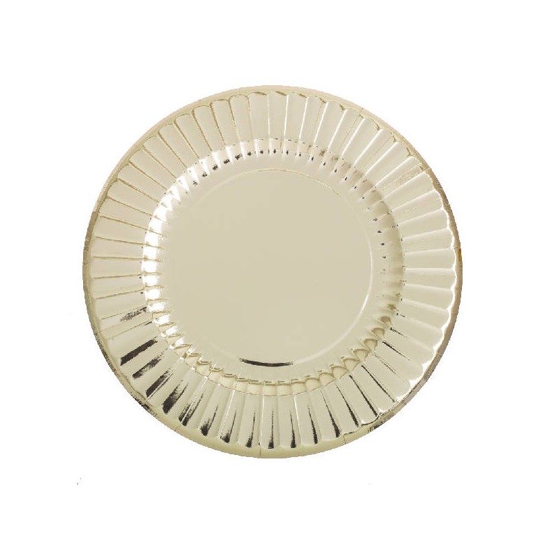 PIATTI PIANI ROUND SHAPE 33cm ORO 6pz