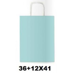 BORSA CARTA COLOR MIS.36+12x41cm AZZURRO PASTELLO 307B