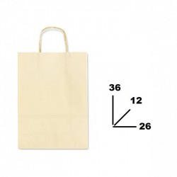 BORSA CARTA COLOR MIS.26+12x36cm BEIGE 802