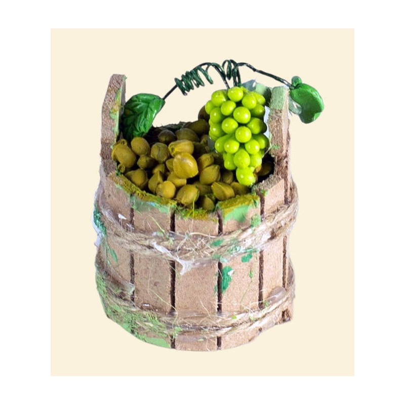 TINO IN LEGNO CON UVA BIANCA 3x3,5cm