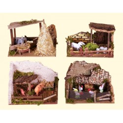 RECINTO CON ANIMALI 15x10x11cm (4 MOD.) 1PZ
