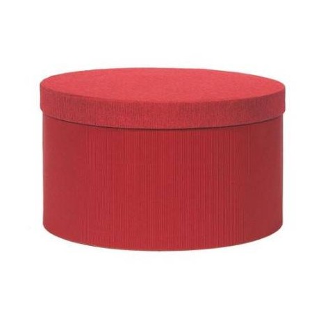 SCATOLA TONDA C/COPERCHIO ø25,5x17,5cm ROSSO