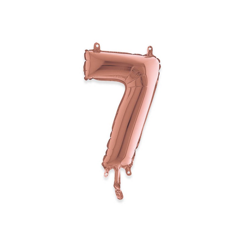 PALLONE NUMERO 7 MYLAR 36cm ROSE GOLD