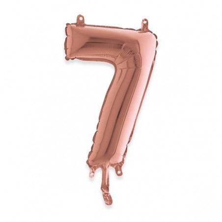 PALLONE NUMERO 7 MYLAR 36cm ROSE GOLD