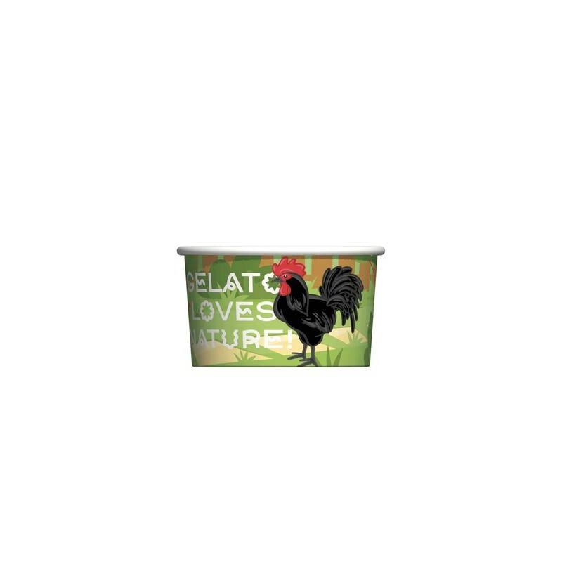 COPPETTA GELATO CARTA NATURE ANIMALS 120cc 250pz