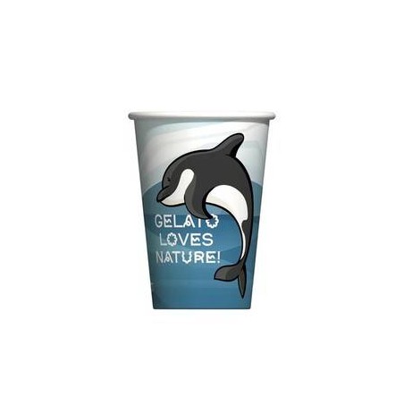 BICCHIERE PAP NATURE 300cc 10oz ANIMALS 50pz