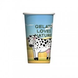 BICCHIERE PAP NATURE 400cc 13oz ANIMALS 50pz