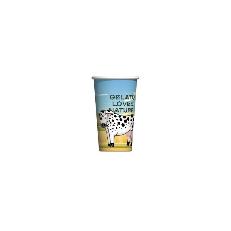 BICCHIERE PAP NATURE 400cc 13oz ANIMALS 50pz