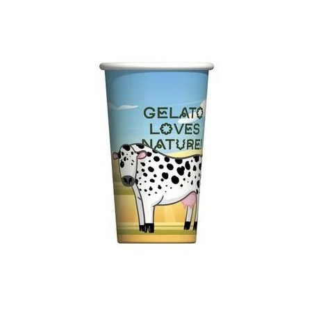 BICCHIERE PAP NATURE 400cc 13oz ANIMALS 50pz