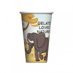 BICCHIERE PAP NATURE 475cc 16oz ANIMALS 50pz