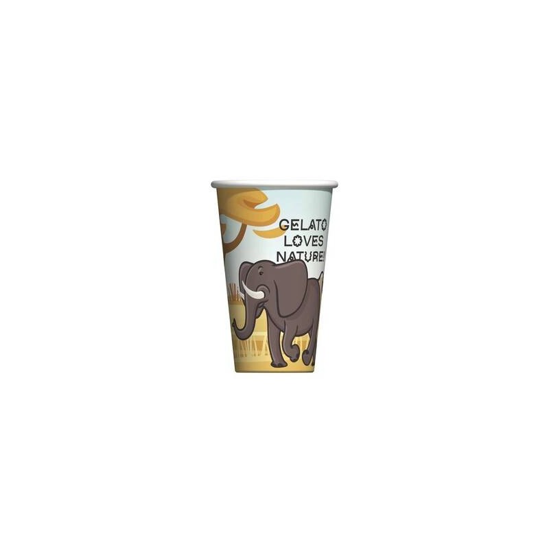 BICCHIERE PAP NATURE 475cc 16oz ANIMALS 50pz
