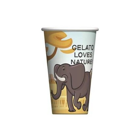 BICCHIERE PAP NATURE 475cc 16oz ANIMALS 50pz