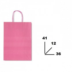 BORSA CARTA COLOR MIS.36+12x41cm ROSA 722