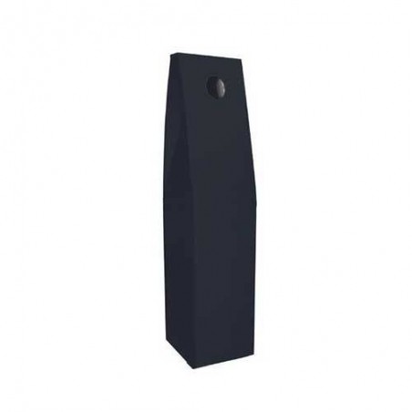 SCATOLA PORTA 1 BOTTIGLIA STICK 9x9x38cm NERO LISCIA