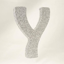 LETTERA POLISTIROLO GLITTER ARGENTO mm120x90 Y