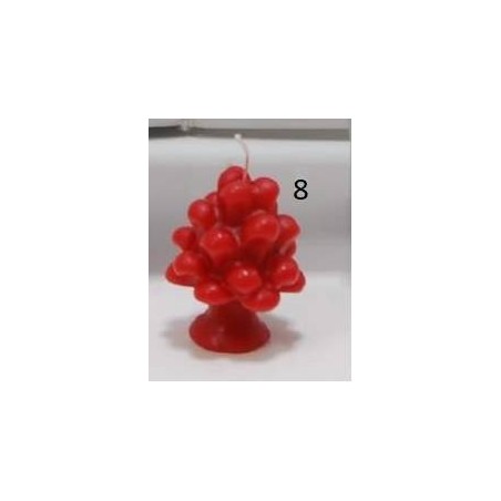 CANDELA PROFUMATA FORMA ALBERO ROSSO