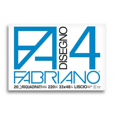 ALBUM FABRIANO C/ANGOLI F4 33x48cm 20fg 220gr RIQUADR.