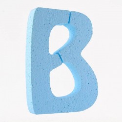 LETTERA POLISTIROLO PASTELLO mm120x90 B CELESTE