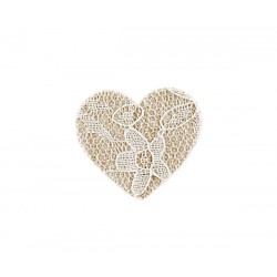 CUORE COTONE PIZZO BEIGE ø35mm 24pz