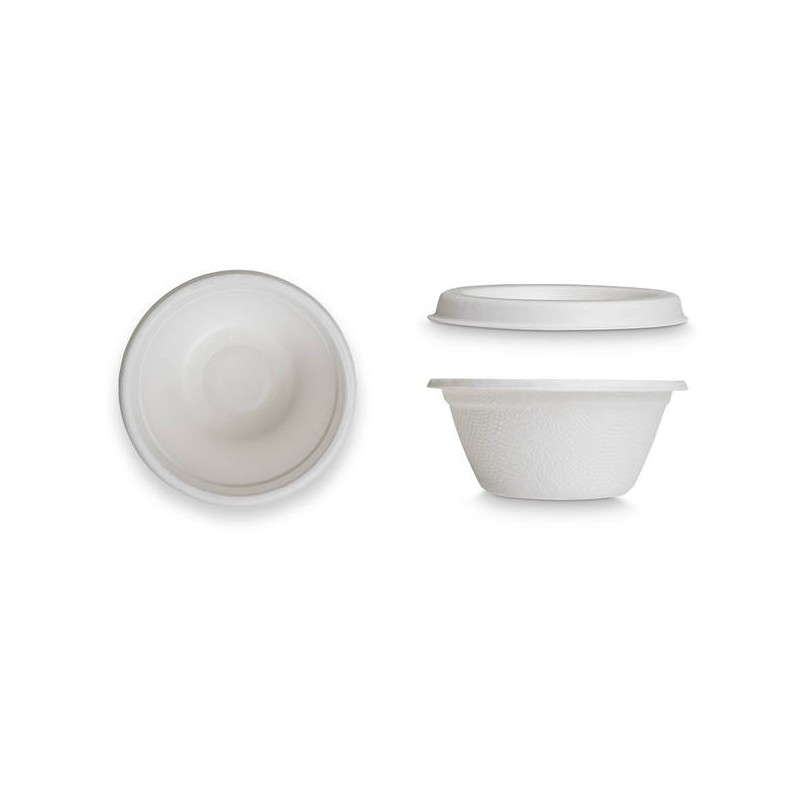 CIOTOLA PORTA SALSE 60ml POLPA ø7x3cm +COP 50pz BIO COMPOSTABILE