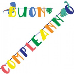 FESTONE BUON COMPLEANNO DINO ROAR 2,5mt