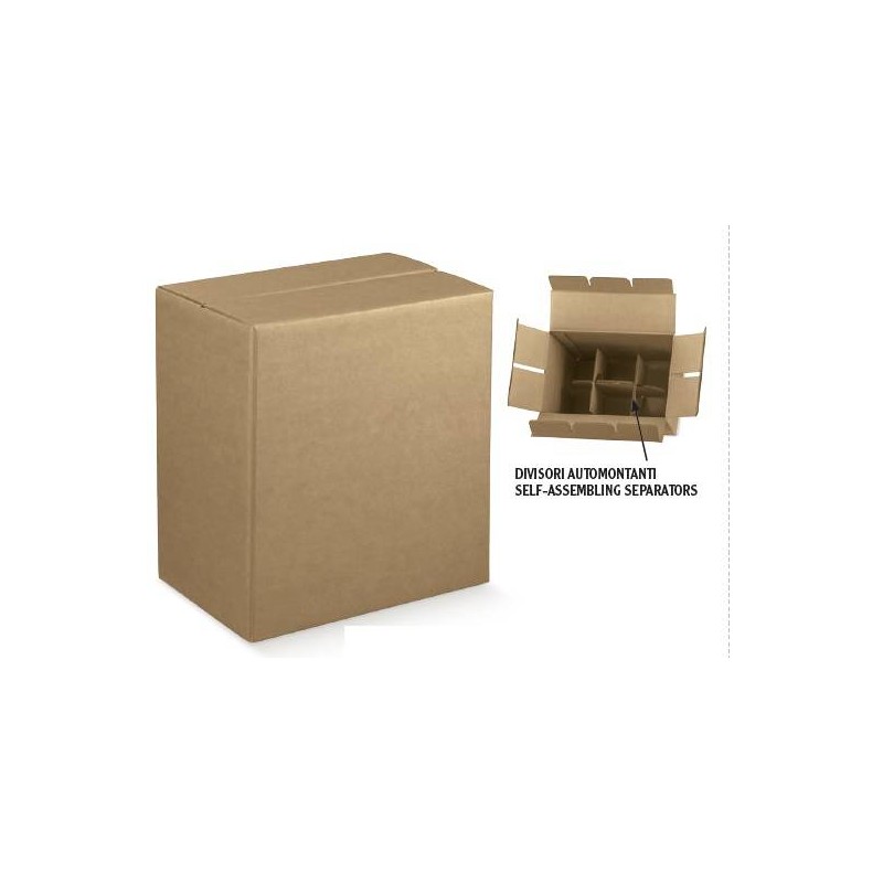 SCATOLA RAPID 6 BOTTIGLIE 29x20x34cm AVANA