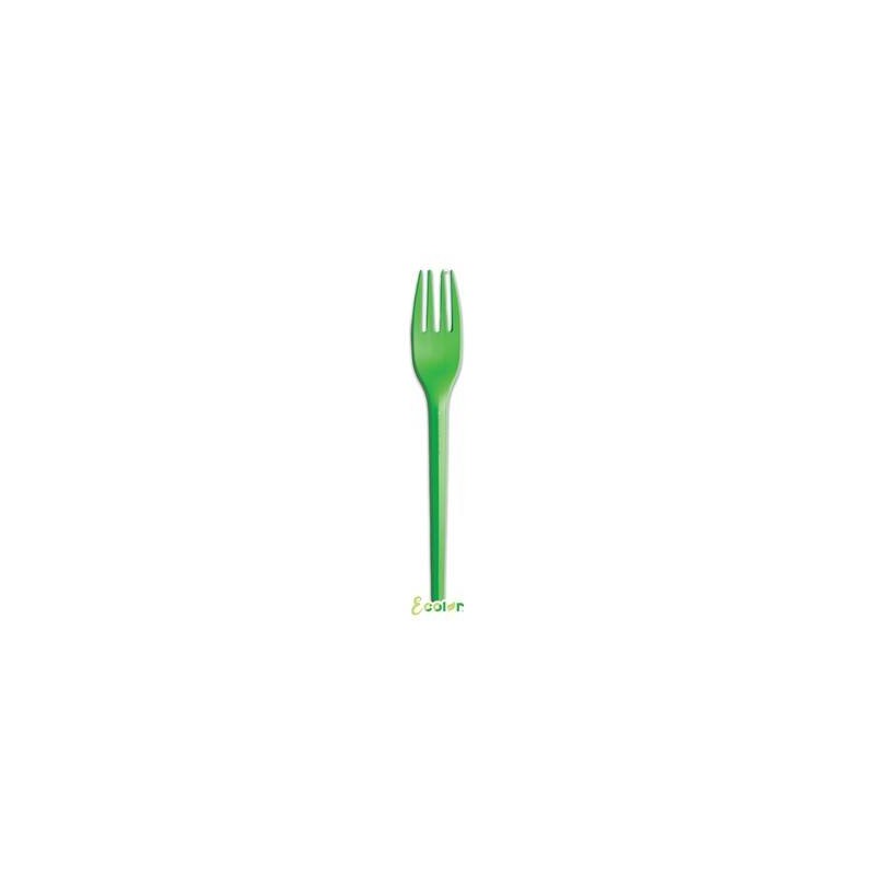 FORCHETTE ECOLOR CPLA 16cm VERDE 20pz