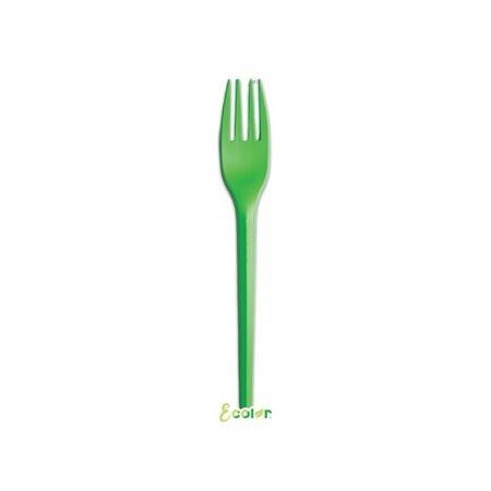 FORCHETTE ECOLOR CPLA 16cm VERDE 20pz