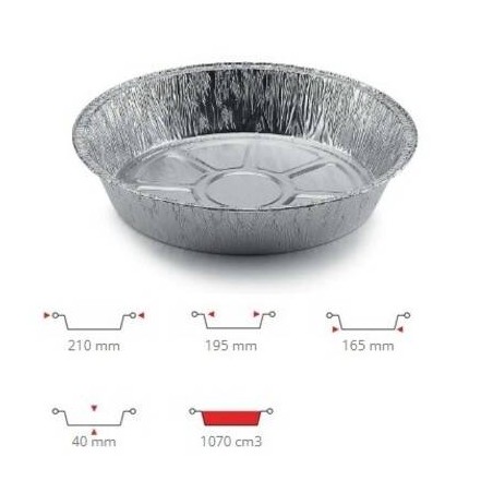 TEGLIA ALLUMINIO TONDA C7G 100PZ CONTITAL
