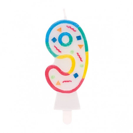 CANDELA NUMERO ARLECCHINO N°9