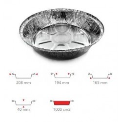 TEGLIA ALLUMINIO TONDA C807L 100PZ CONTITAL