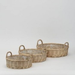 CESTO VIMINI GRIGIO CHIARO TONDO C/MANICI LATERALI ø40x11cm 3/3